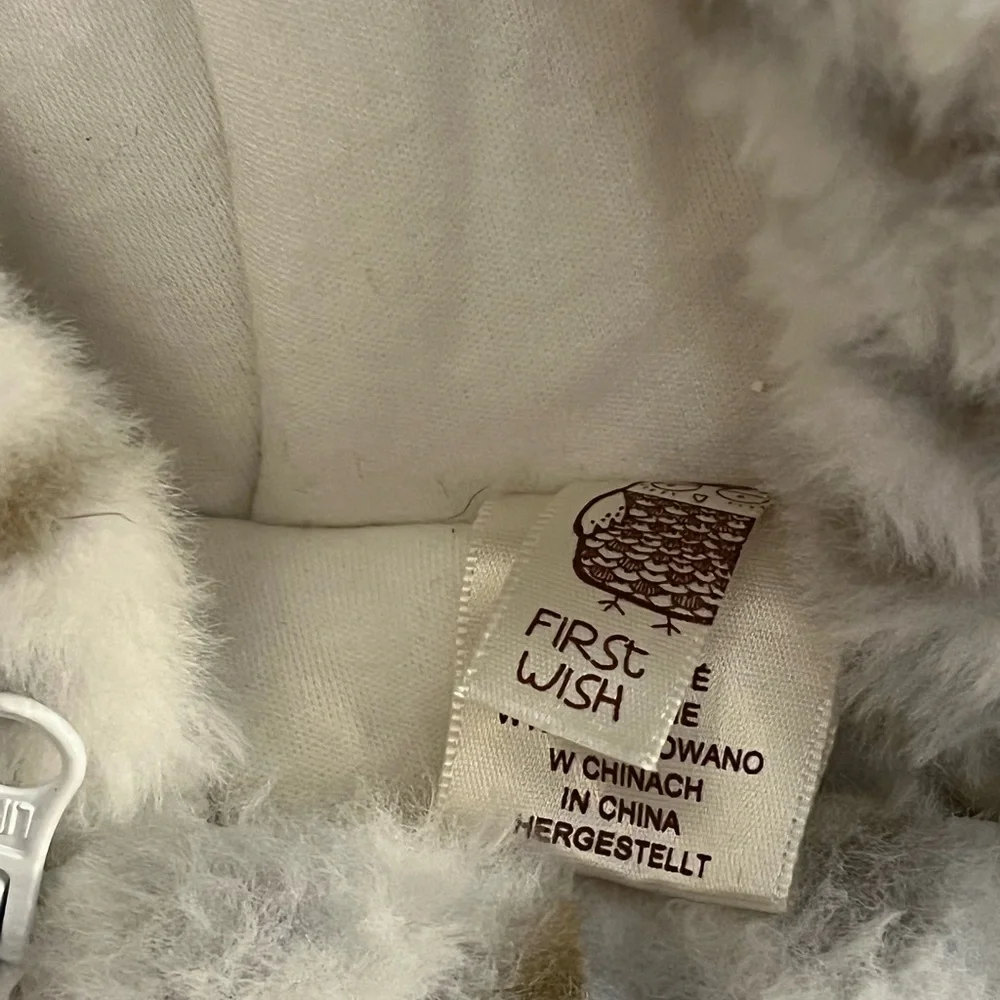 Adorable Cream and Gray Kids Footie